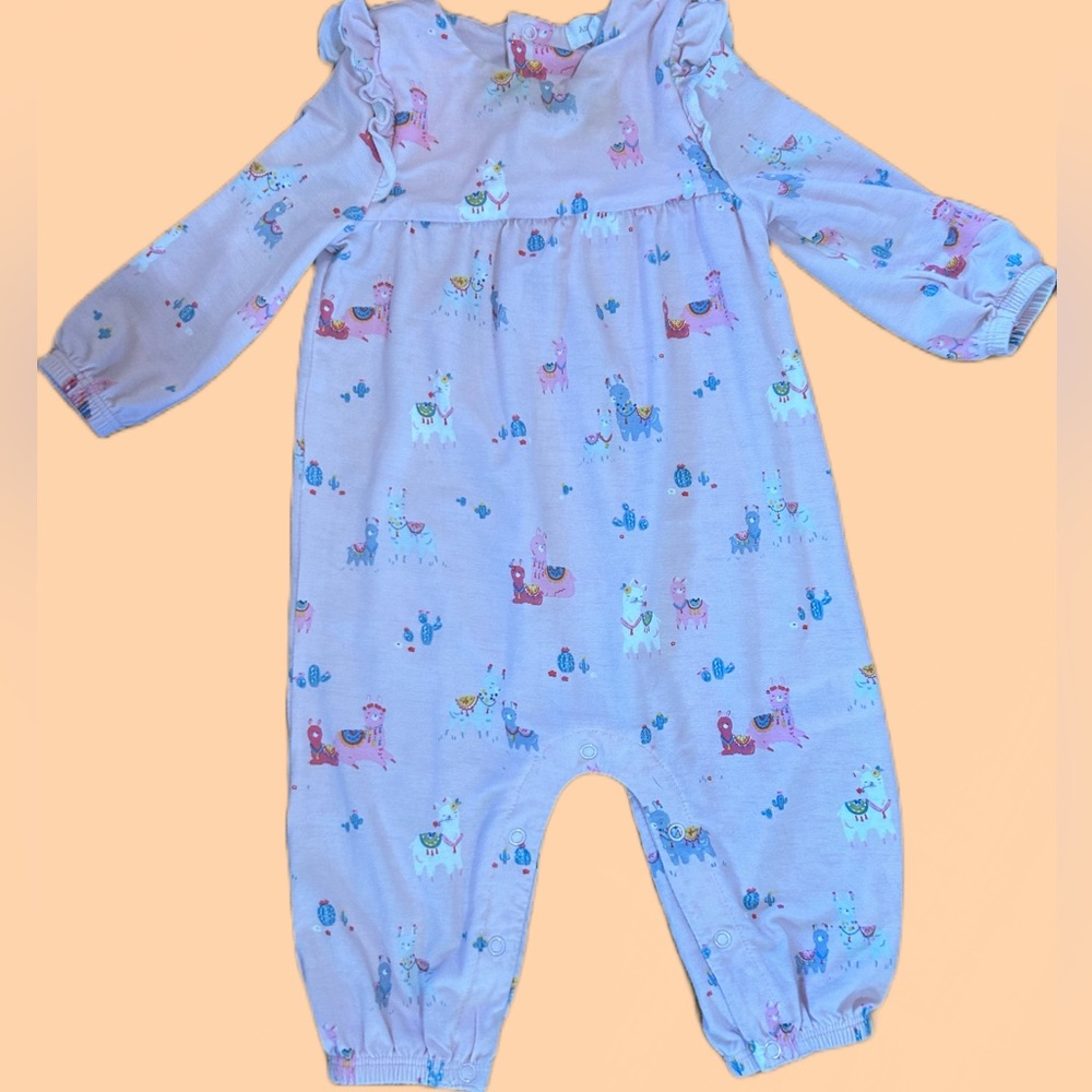 Angel Dear Llama Button Onesie